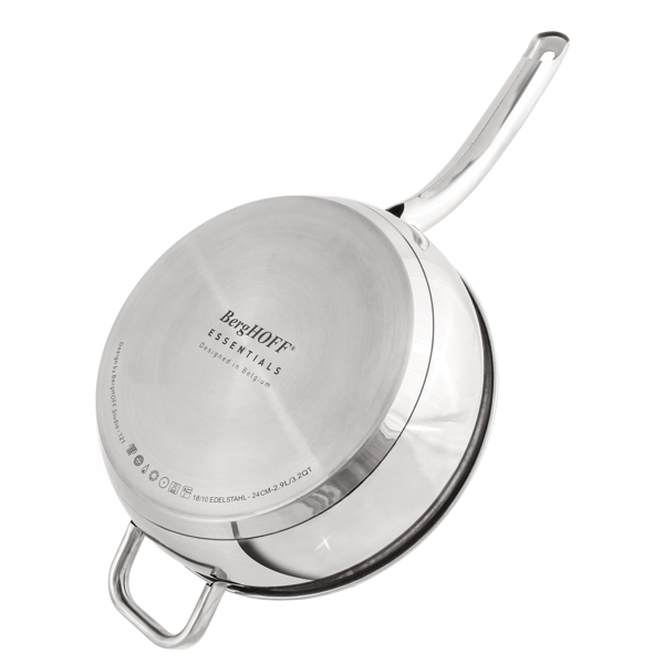 BergHOFF Belly Shape 6pc. Stainless Steel Cookware Set with Lids