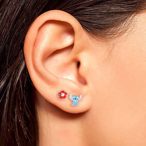 Brass 2pc. Stitch Stud Earrings Set