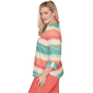 Womens Alfred Dunner Resort Living Tie Dye Stripe Henley Blouse - image 4