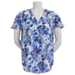Womens Anne Klein Short Flutter Sleeve Floral Blouse - image 2