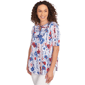 Womens Ruby Rd. Americana Chic Riviera Floral Stripe Blouse - image 3