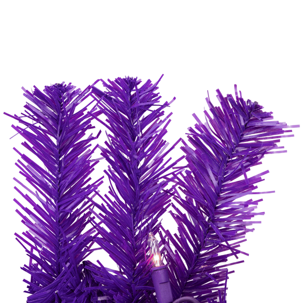 Northlight 9ft. Purple Pre-Lit Pine Christmas Garland