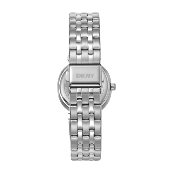 Womens DKNY Crystal Bezel Black Dial Bracelet Watch-DK1L083M0055