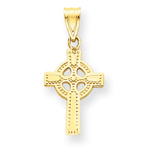 Gold Classics(tm) Yellow Gold Celtic Cross - image 