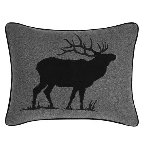 Eddie Bauer Elk Charcoal Rectangle Decorative Pillow - 16x20
