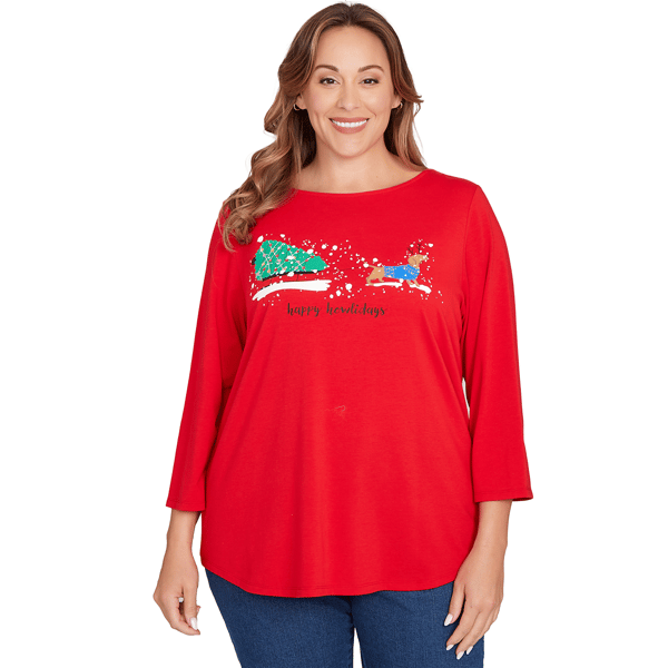 Women''s Ruby Rd. Must Haves Ii Happy Howlidays Knit Top