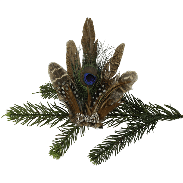 Northlight 6in. Peacock Feather Christmas Clip-On Ornament