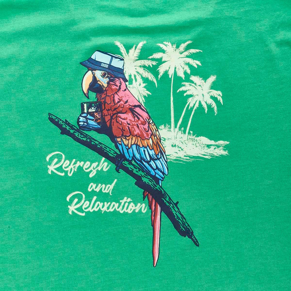 Mens Chaps Parrot Palm Tree Short Sleeve Graphic Tee