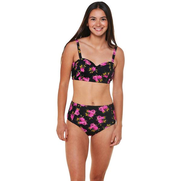 Juniors Betsey Johnson 2pc. Corset Bikini Swim Set - image 