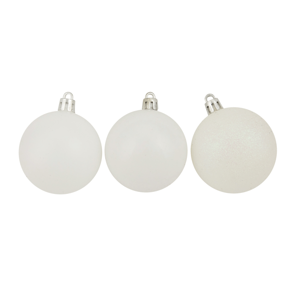 Northlight 60ct. Shatterproof 3-Finish Christmas Ball Ornaments