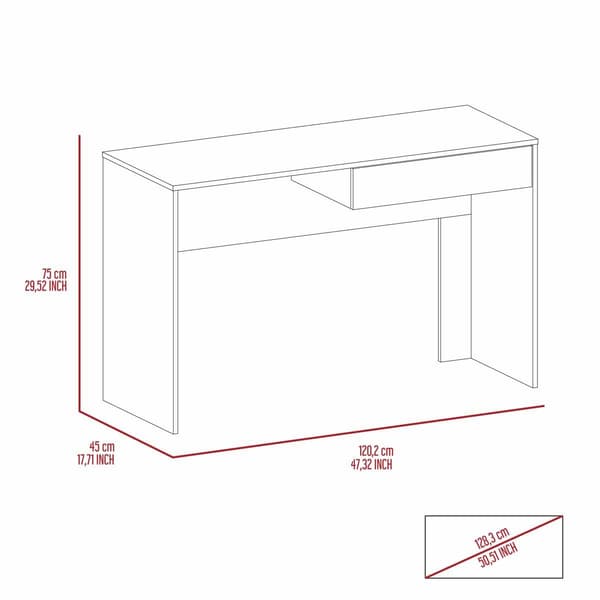 FM FURNITURE Tampa Two Drawers Computer Desk