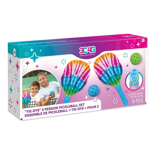 Make It Real Tie Dye 2 Person Pickleball Set