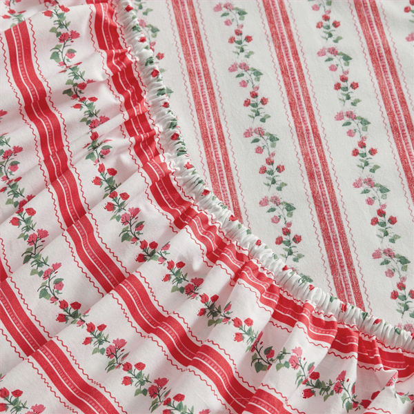 Martha Stewart Rose Ribbon Sheet Set