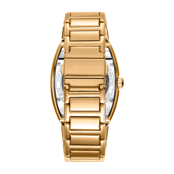 Mens DKNY Urban Automatic Black Dial Gold Watch - DK1G048M0095