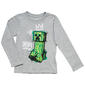 Boys (4-7) Minecraft Creeper Long Sleeve Tee - image 1