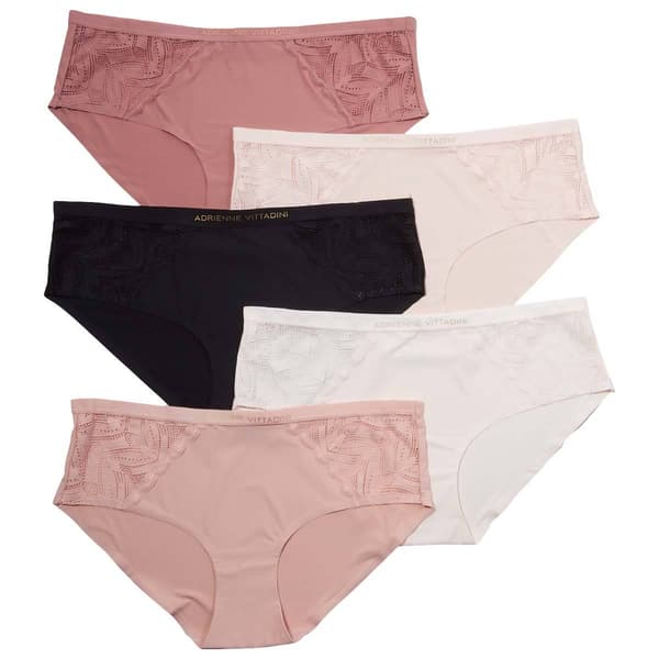 Womens Adrienne Vittadini 5pk. Laser Thong Panties - AV9507-5PKAF - Boscov's