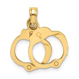 Unisex Gold Classics(tm) 14kt Gold Movable Handcuffs Pendant