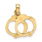 Unisex Gold Classics&#40;tm&#41; 14kt Gold Movable Handcuffs Pendant - image 1
