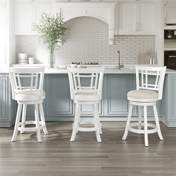 HH2 Home Fairfox Counter Height Swivel Stool with Lattice Back