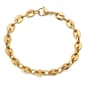 Mens Steeltime 18kt. Gold Plated Puff Mariner Link Bracelet - image 1