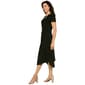 Womens Perceptions Short Sleeve Side Knot Solid Midi Dress - image 4