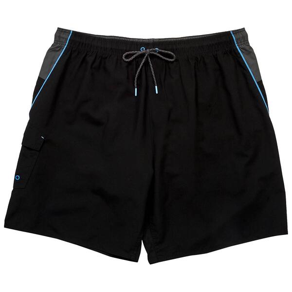 Mens Big & Tall Hawaiian Authentics Sand Piper Cargo Swim Trunks - image 