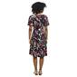 Plus Size Sami & Jo Flutter Sleeve Tie Neck Abstract A-Line Dress - image 2
