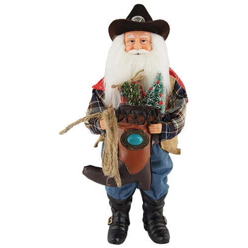 Santa's Workshop 15in. Cowboy with Boots Santa Claus - image 