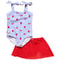 Toddler Girl Kensie Girl Fruit/Stripe One Piece Swimsuit w/ Skirt - image 1
