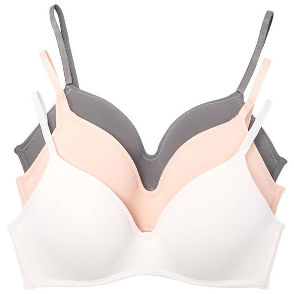 Womens Sophie B 3pk. Wire Free Folded Bra B28962H3-PPRC - image 