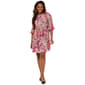 Womens Ninety Clothing 3/4 Sleeve Pleat A-Line Dress - image 1