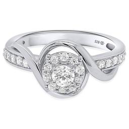 Nova Star® Sterling Silver 1/2ctw. Lab Grown Diamond Promise Ring