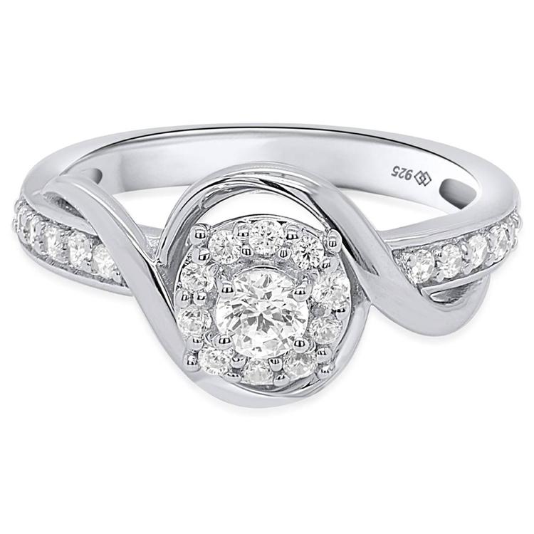 Nova Star® Sterling Silver 1/2ctw. Lab Grown Diamond Promise Ring