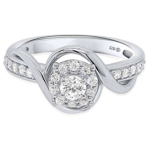 Nova Star® Sterling Silver 1/2ctw. Lab Grown Diamond Promise Ring