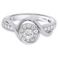Nova Star® Sterling Silver 1/2ctw. Lab Grown Diamond Promise Ring - image 2