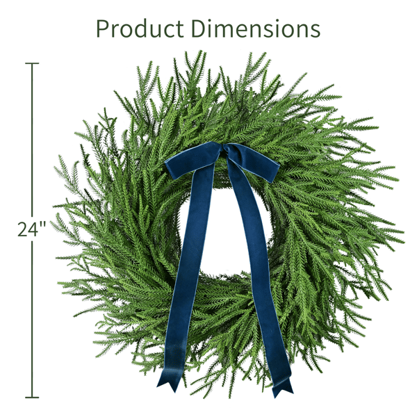 Puleo International 24in. Green Soft Spruce Artificial Wreath