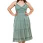 Juniors Plus No Comment Crochet Open Back Midi Dress - image 4