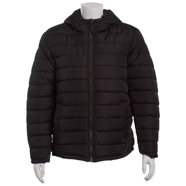 Mens Hawke & Co. Sherpa Lined Quilted Coat - image 