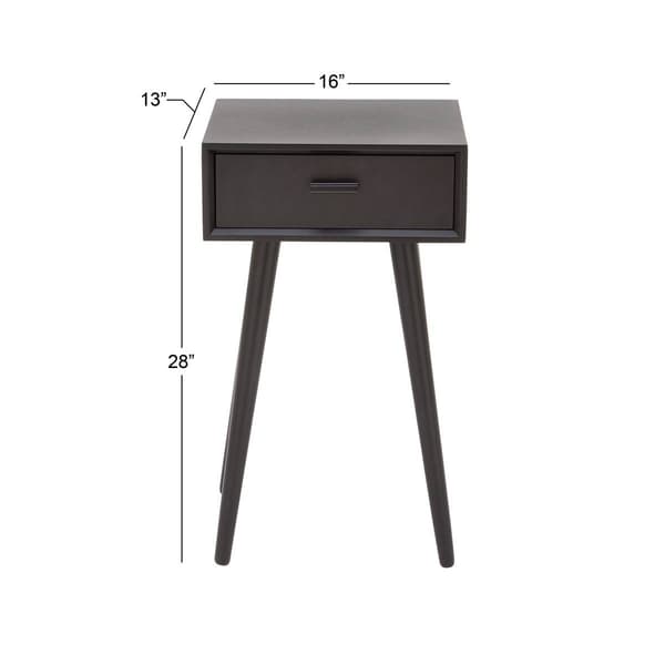 9th & Pike® Black Pine Modern Accent Table