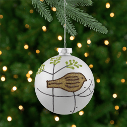 Northlight 4ct. Glitter Bird Christmas Glass Ball Ornaments