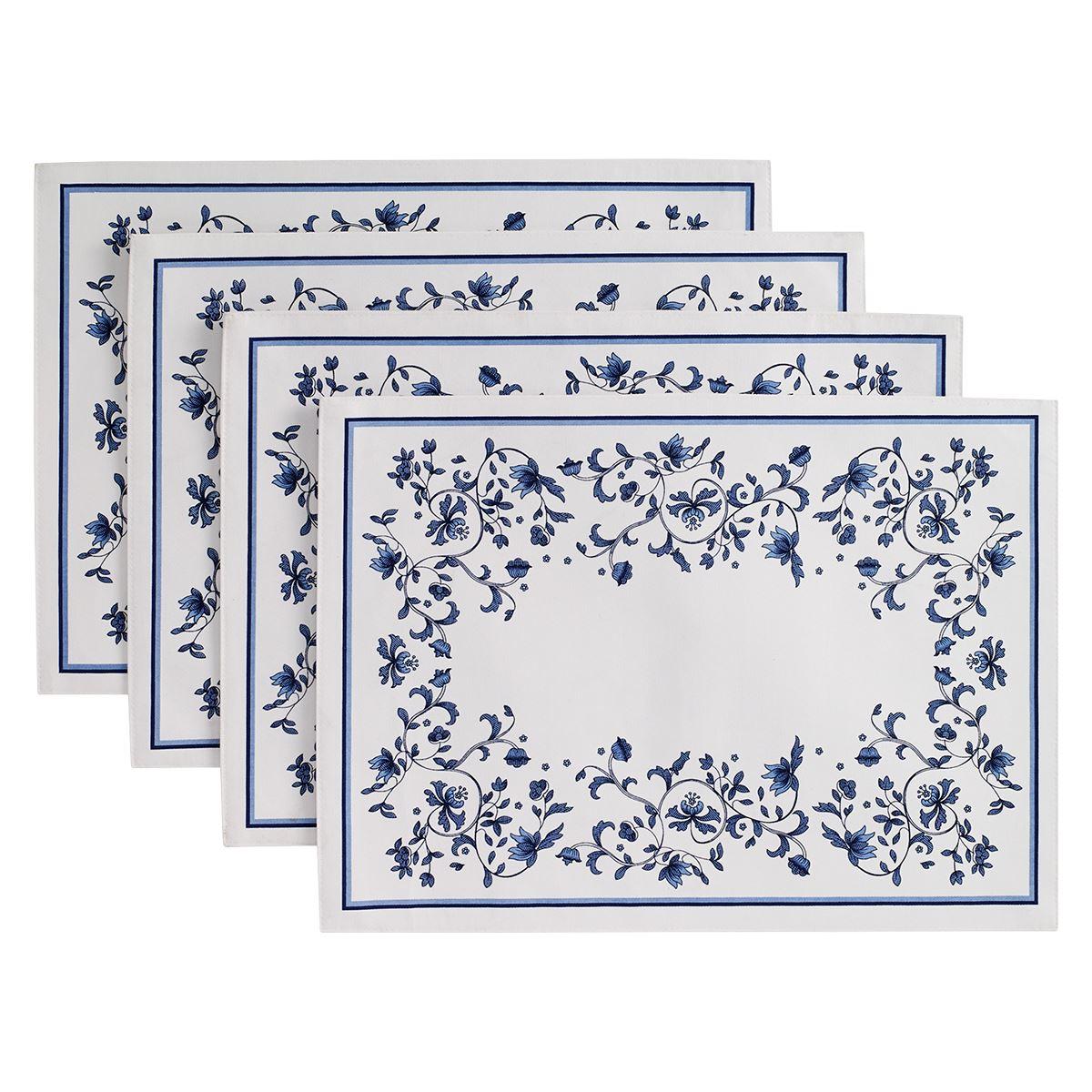 Spode® Blue Portofino Blue & White Flora Placemat - Set of 4