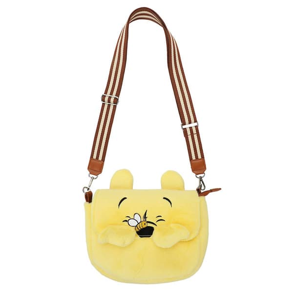 Womens Disney Winnie The Pooh Plush Crossbody Backpack