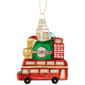 Northlight Merry Christmas Double Decker Tour Bus Glass Ornament - image 3