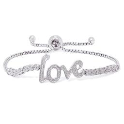 Accents by Gianni Argento Diamond Accent Love Adjustable Bracelet