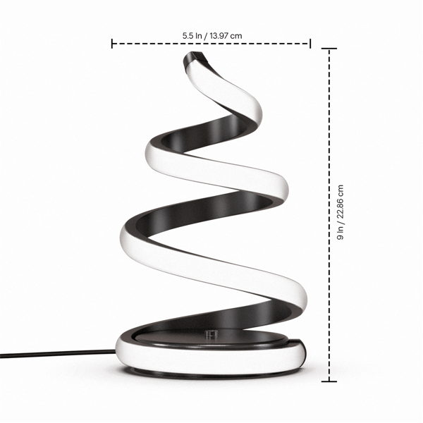 Infibrite Spiral 16in. LED Touch Dimming Table Lamp