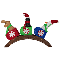 Northlight Lighted Winter Friends Christmas Coaster Outdoor Décor
