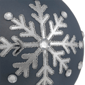 Northlight 2pk. Slate Blue Snowflakes Christmas Glass Ornaments - image 3