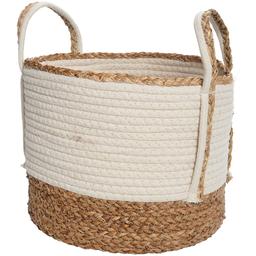 Prestige Patio Medium Cream Cotton Rope & Seagrass Basket