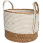 Prestige Patio Medium Cream Cotton Rope & Seagrass Basket - image 1