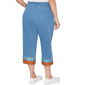 Plus Size Alfred Dunner Beachcomber Beach Embroidery Denim Capris - image 2